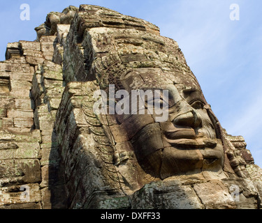 Bayon Temple near Angkor Wat in Cambodia in South East Asia Stock Photo
