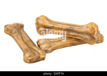 Dog bones isolated on white background Stock Photo