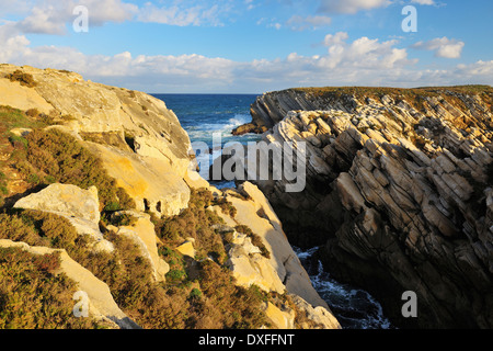 Rocky Coastline, Baleal, Ferrel, Peniche, Leiria, Portugal Stock Photo