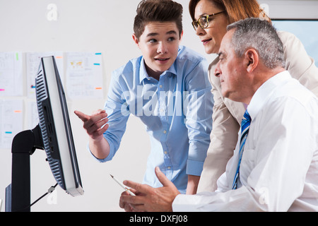 Business People in Office, Mannheim, Baden-Wurttemberg, Germany Stock Photo
