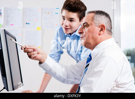 Business People in Office, Mannheim, Baden-Wurttemberg, Germany Stock Photo