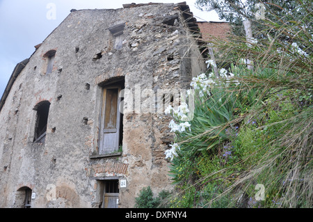 Abandoned dwelling in the small Italian village of Delianuova, Calabria. Stock Photo