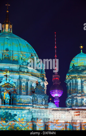 Festival of Lights, the Berliner Dom Cathedral, Berlin, Germany Stock Photo