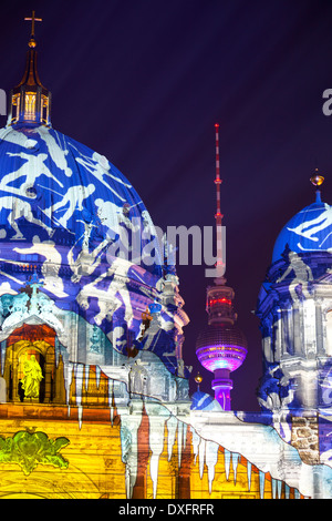 Festival of Lights, the Berliner Dom Cathedral, Berlin, Germany Stock Photo