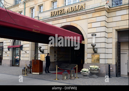 Entrance, Hotel Adlon Kempinski, Pariser Platz, Berlin, Germany Stock Photo