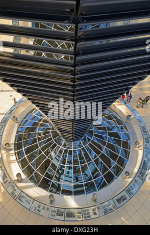 Reichstagskuppel, Parliament Dome, Regierungsviertel, Administrative Quarter, architect Sir Norman Foster, Berlin, Germany Stock Photo