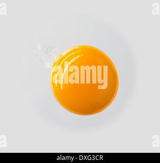 Close Up Of Raw Egg Yolk Stock Photo