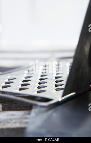 Abstract View Of Metal Grater Stock Photo