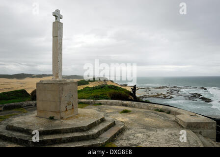 The Diaz Cross (replica) erected by Bartolomeu Dias in 1488, between Bushmans River mouth and Boknes, Eastern Cape, South Africa