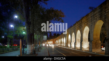 America, Mexico, Michoacan state, Morelia city, aqueduct Stock Photo