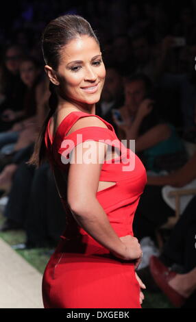 Jackie Guerrido Red Dress Fashion Show during Funkshion Fashion Week