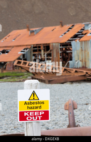 Stromness Whaling Station on South Georgia, it was operational until 1961, Stock Photo