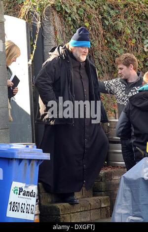 Brendan Gleeson filming scenes for his new movie 'The Guard' Wicklow,  Ireland - 05.12.09 Stock Photo - Alamy