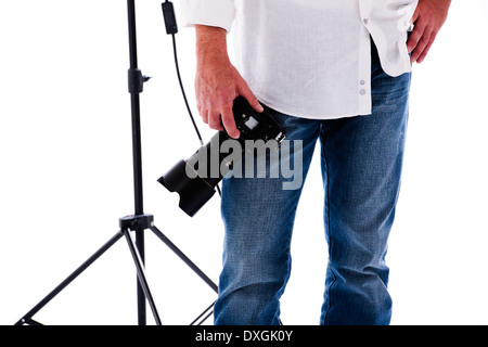 Photographer in studio Stock Photo