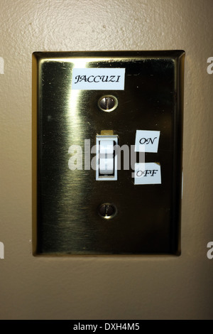 Jacuzzi on/off switch Stock Photo - Alamy