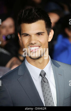 Actor Tyler Lautner The premiere of 'The Twilight Saga: Breaking Dawn - Part 2' at Nokia Theatre L.A. Live Los Angeles, California - 12.11.12 Featuring: Actor Tyler Lautner Where: United States When: 12 Nov 2012 Stock Photo