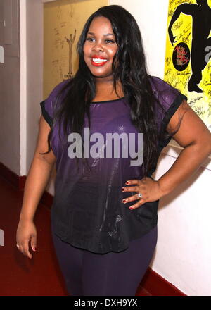 Amber Riley Show Amber Riley from the TV show 'Glee' backstage after her performance in ...