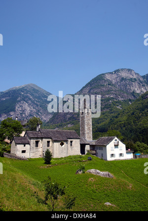 Europe, Switzerland, Ticino Canton,  Maggia Valley,  Broglio village, Stock Photo