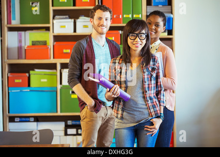 Portrait of smiling creative business people in office Stock Photo