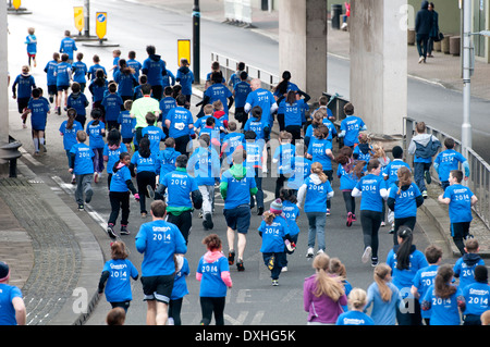 Coventry Schools Challenge race at 2014 Coventry Half Marathon Stock Photo