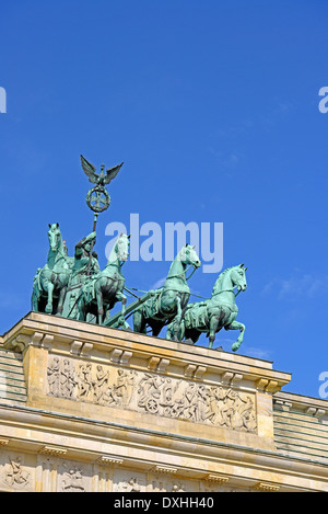 Quadriga on Brandenburg Gate, Berlin, Berlin, Germany / Brandenburger tor Stock Photo