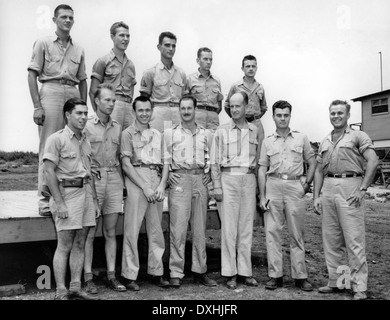 original photo of enola gay and crew after bomb dropped