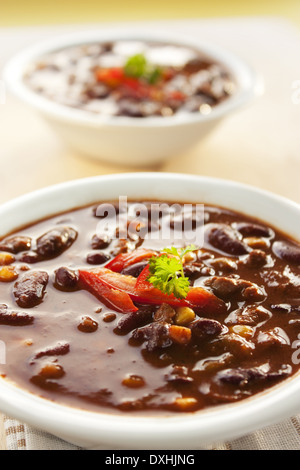 Chili con carne. Mexican bean soup Stock Photo