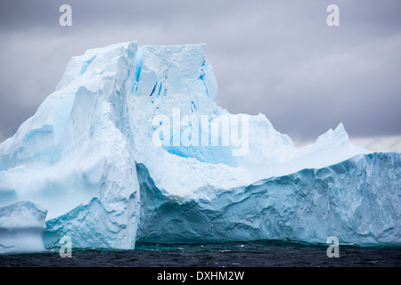 Icebergs off the South Orkney Islands, just off the Antarctic Peninsular. This area is one of the most rapidly warming areas Stock Photo