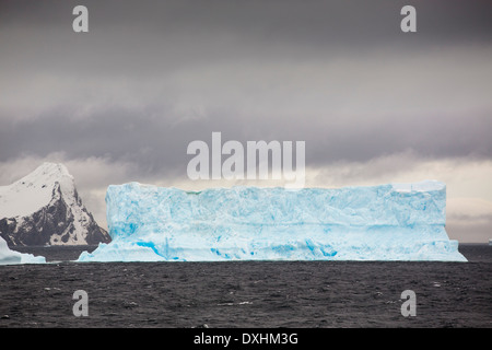 Icebergs off the South Orkney Islands, just off the Antarctic Peninsular. This area is one of the most rapidly warming areas Stock Photo