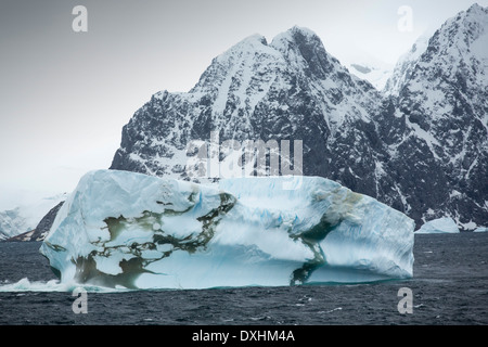 Icebergs off the South Orkney Islands, just off the Antarctic Peninsular. This area is one of the most rapidly warming Stock Photo