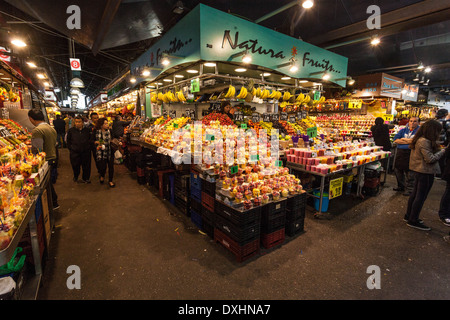 Mercat La Boqueria, public market, Barcelona, Spain. Stock Photo