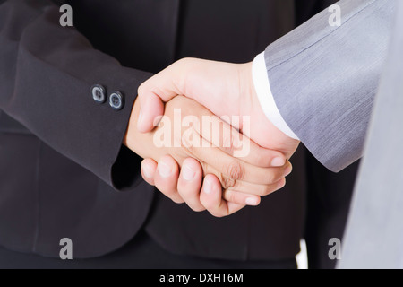 Indian Business People Handshake Stock Photo