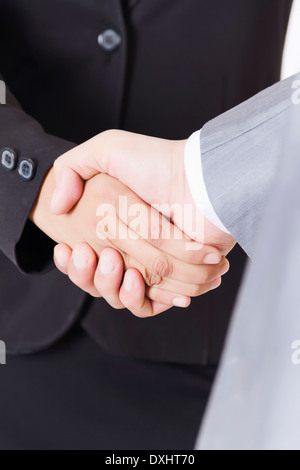 Indian Business People Handshake Stock Photo