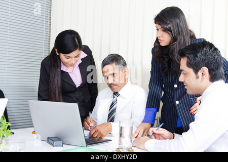 Indian Business People Meeting in Office Stock Photo