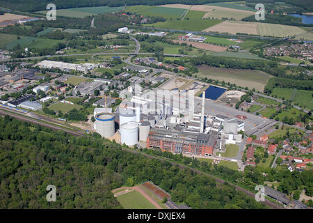 Aerial view of the Nordzucker sugar factory in Uelzen (Lower Saxony ...