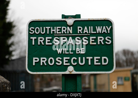 Warning Trespassers Prosecuted Railway Sign Northern Ireland Railways ...