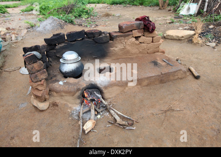 Typical tribal hearth. Birhor tribe. Keredari village and block ...