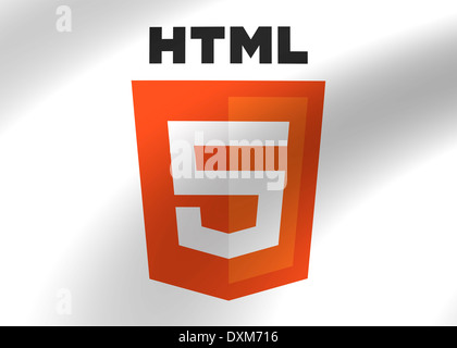 HTML logo icon flag symbol emblem Stock Photo