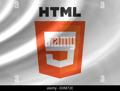 HTML logo icon flag symbol emblem Stock Photo