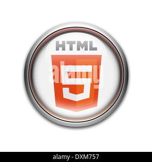 HTML logo icon flag symbol emblem Stock Photo