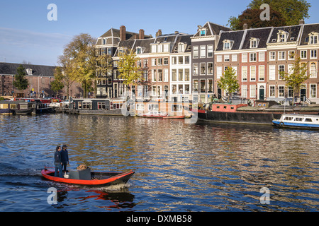 The canals of Amsterdam, the Netherlands. Stock Photo