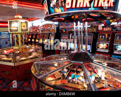 Amusement arcade games machines Inside Claremont Pier, Lowestoft ...