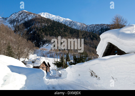 Switzerland, Lavizzara valley, Mogno Stock Photo