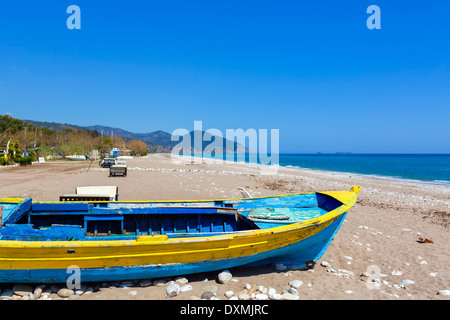 Beach in the quiet resort of Cirali, Kemer District, Antalya Province, Turkey Stock Photo