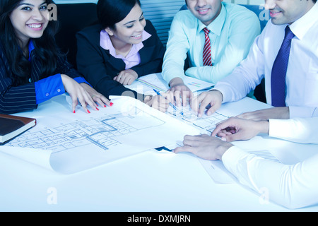 Indian Business People Meeting in Office Stock Photo