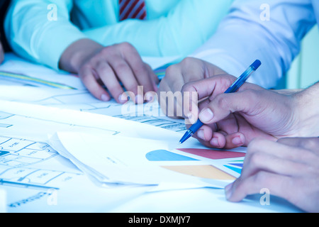 Indian Business People Meeting in Office Stock Photo