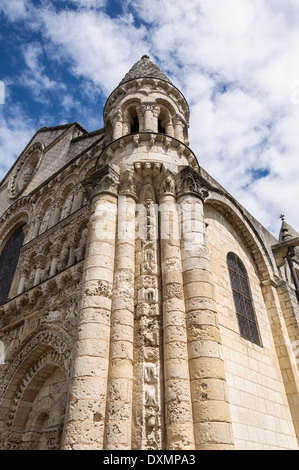 Exterior architecture of Eglise Notre-Dame la Grande. Poitiers, France Stock Photo