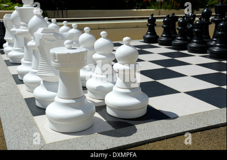 A game of chess set up outside of a hotel in Morro Jable, Fuerteventura  Stock Photo - Alamy