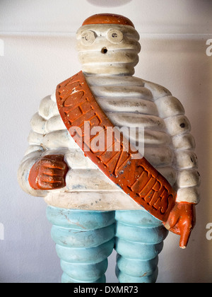 Bibendum, commonly referred to as the Michelin Man, is the symbol of the Michelin tire company. Introduced in 1894 Stock Photo