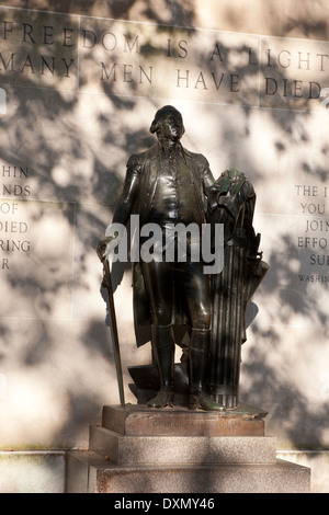 George Washington statue at the Tomb of the Unknown Soldier, Independence National Historical Park, Philadelphia, Pennsylvania, Stock Photo